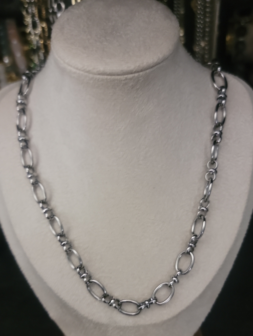 Sterling Silver Oval Link Necklace - Silver